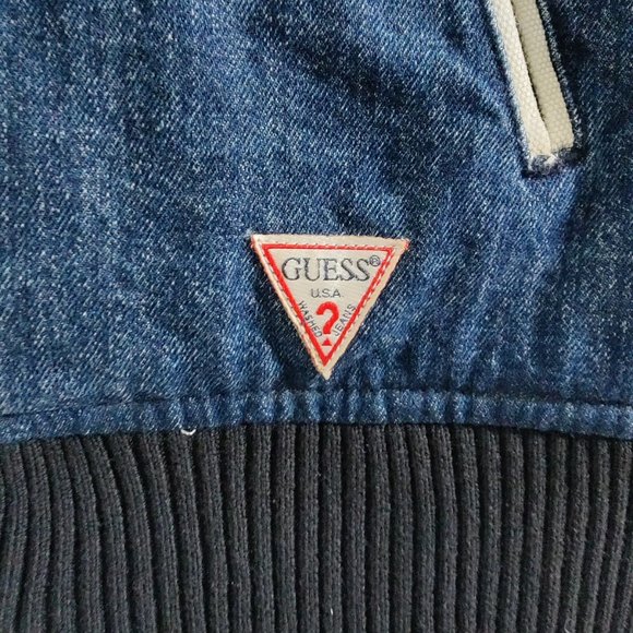 GUESS Originals x A$AP Rocky Varsity Bomber Denim Jacket – Large - Picture 6 of 6